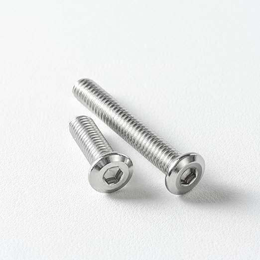 3/16-24 x 3/8" (50 Pack) Flat Head Hex Socket Cap Screws Bolts, 304 Stainless Steel 18-8, Hex Drive, Bright Finish, Fully Machine Thread