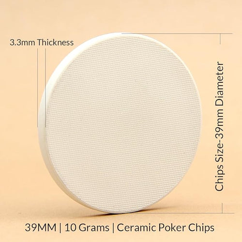 100 Custom 𝗖𝗲𝗿𝗮𝗺𝗶𝗰 𝗣𝗼𝗸𝗲𝗿 𝗖𝗵𝗶𝗽𝘀 with Your Personalized Text or Logo, 39mm/1.5 in Casino Poker Chips Sized