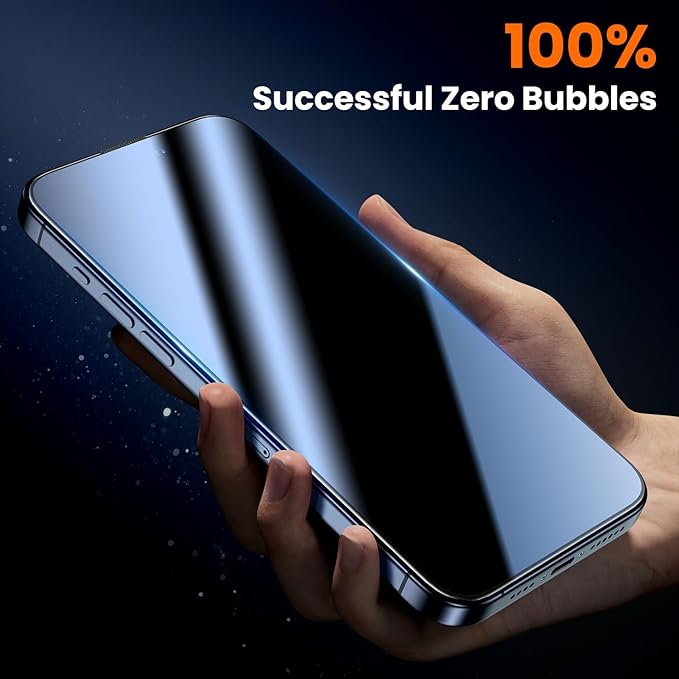UniqueMe for iPhone 14 Screen Protector - [Military Grade Shatterproof & 9H+ Hardness] Screen Protector 14 Tempered Glass Full Coverage Protection, Easy Installation, 2 Packs