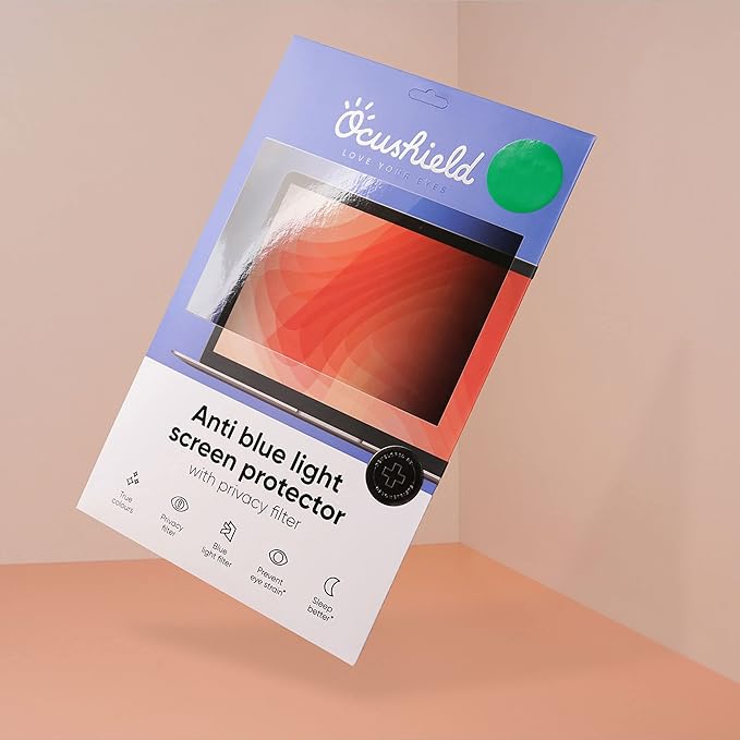 Ocushield 12.5” (16:9) Premium Anti Blue Light Screen Protector with Privacy Filter for Laptops and Computer Monitors - Anti-Glare - Easy Install - Anti-Fingerprint - Reduce Eye Fatigue (277 x 156 mm)