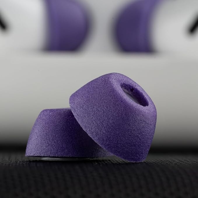 Comply TrueGrip MAX | Premium Memory Foam Replacement Earbud Tips for Apple AirPods Pro 1 & 2 | Long Lasting Comfort, MAX Durability, Secure Fit, Superior Noise Isolation| Purple (S/M/L) (3 Pairs)