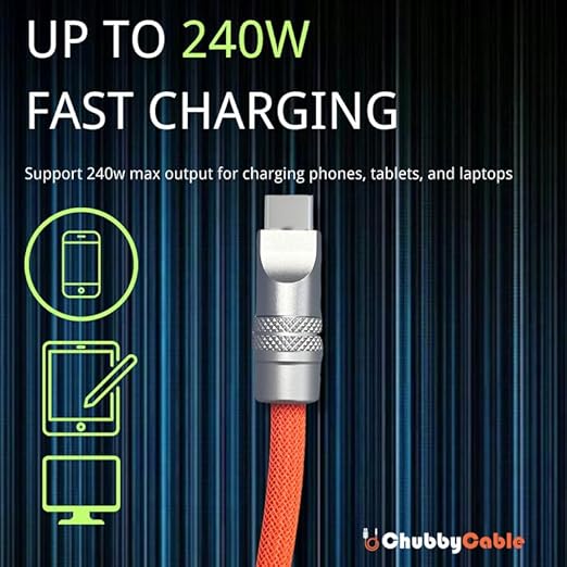 chubbycable Colorblock Chubby - Spring Braided Silicone Charge Cable Coiled USB C Cable Fast Charging Type C Charger Cord for Car, Yellow+Black, USB-A to Type-C, 2.29FT-3.6FT