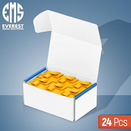 Everest 24-Pack Yellow Cat6 RJ45 Keystone Coupler - Female to Female Cat6 Keystone Jacks - Ethernet Couplers - Ethernet Cable Extender