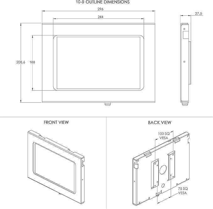 TABcare Locking Security Metal Case for Apple iPad Air 3 10.5 for Kiosk, POS, Store, Show Display (White, iPad Air 3 10.5")