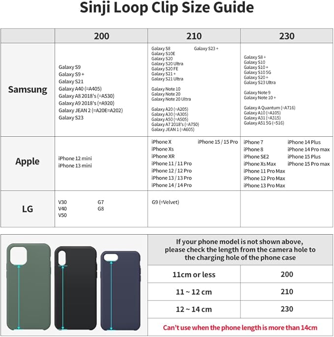 C-Shaped Clip Finger Phone Grip, Sinjimoru Silicone Cell Phone Strap for Phone Case with Clip as Phone Loop Holder for iPhone Case & Samsung Phone. Sinji Loop Clip Wine Red 230
