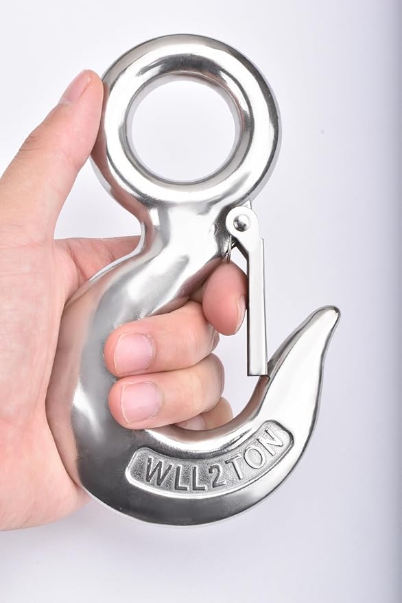 Alele Grab Hooks,2T Crane Scale,Slip Hooks,Stainless Steel Heavy Duty Lifting Hook Rigging Accessory (Grab Hooks 2000kg)