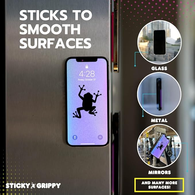Suction Phone Case Mount, Sillicon Adhesive Phone Accessory for iPhone and Android, Hands-Free Fidget Toy Mirror Shower Phone Holder, Tiktok Videos and Selfies (Orange)