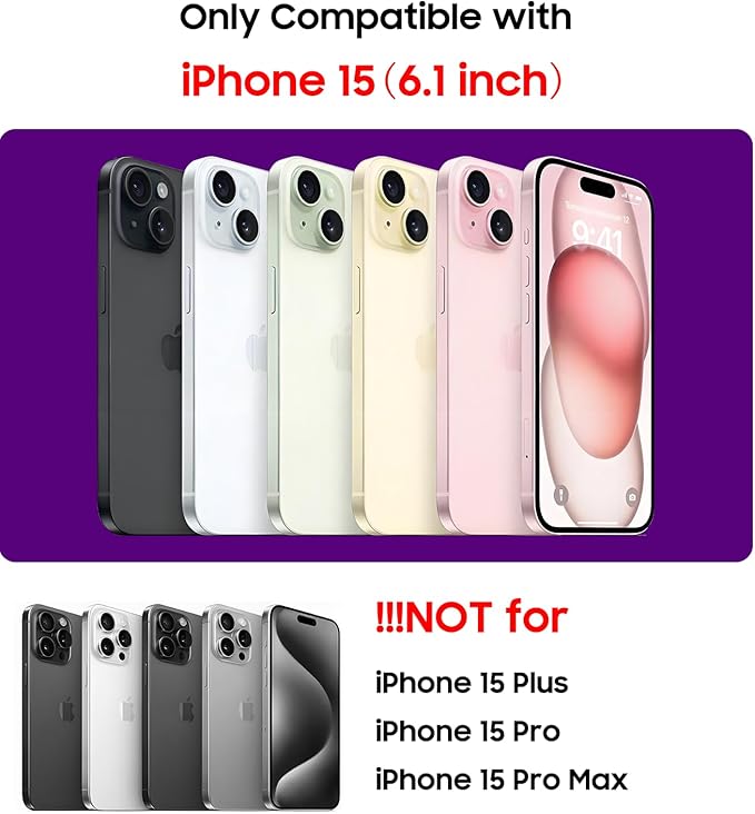 Magnetic for iPhone 15 Case [Compatible with MagSafe][Built-in Camera Lens Protector] Slim Soft Silicone Bumper Shockproof Metallic Shine Phone Case (Black)