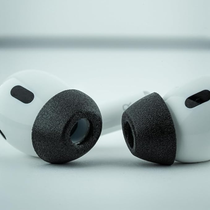 Comply TrueGrip MAX | Premium Memory Foam Replacement Earbud Tips for Apple AirPods Pro 1 & 2 | Long Lasting Comfort, Extreme Durability, Secure Fit, Superior Noise Isolation| Black (S/M/L) (3 Pairs)