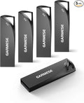 8GB USB Flash Drive, 5 Pack Waterproof Metal USB Memory Stick Slim USB 2.0 Flash Drive, Portable Thumb Drive Pen Drive with Keychain Hole, Stylish Jump Drive for Computer/Car/Smart TV (Black)