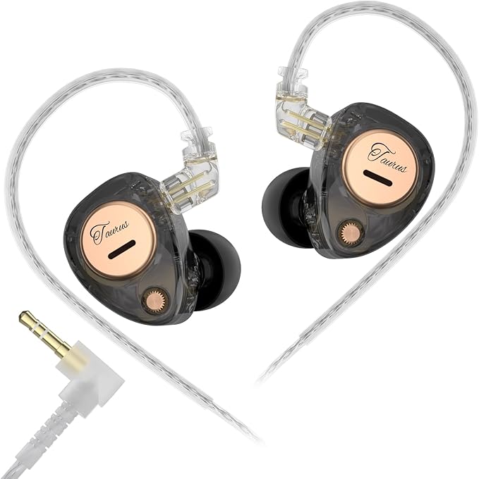 KZ Taurus in Ear Monitor Headphones, Horizontal 2DD Gaming IEM Earbuds Wired in Ear Headphones, Noise Cancelling Ear Buds Sound Localization in-Ears for Singers Musicians Audiophiles