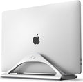 HumanCentric Vertical Laptop Stand for Desks in Silver Color, Upright Adjustable Holder to Dock Apple MacBook, MacBook Pro, and Other Laptops to Organize Work & Home Office, Automatic Grip
