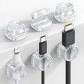 6Pack Cord Organizer, Office Desk Accessories - Lamicall Clear Cable Management Clips, Home Workspace Halloween Organization Accessories, Nightstand Desk Decor, Dorm Room Desktop Gadget Essentials
