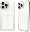 2PCS Silicone Suction Phone Case Mount,Non Slip Suction Cup, Hands-Free Phone Accessories Holder for Selfies and Videos,Silicone Adhesive Stand Sticky for Cell Phone White