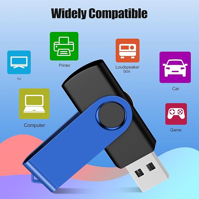 EASTBULL 16GB USB Flash Drive 20 Pack with Lanyards USB 2.0 Jump Drive Memory Sticks Blue 20PCS