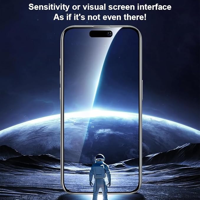 OneFish Privacy Screen Protector for IPhone 15 Plus Anti-Spy Tempered Glass Dust-Free Bubble-Free Anti-Fingerprint 9H Scratch Protection & Hassle-Free Installation Frame [2-Pack]