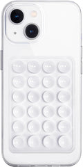 Silicone Suction Phone Case Mount, Non Slip Sticky Phone Grip for Cellphone, Silicon Adhesive Suction Cup Phone Mount, Strong Grip Holder for Selfies and Videos (White)