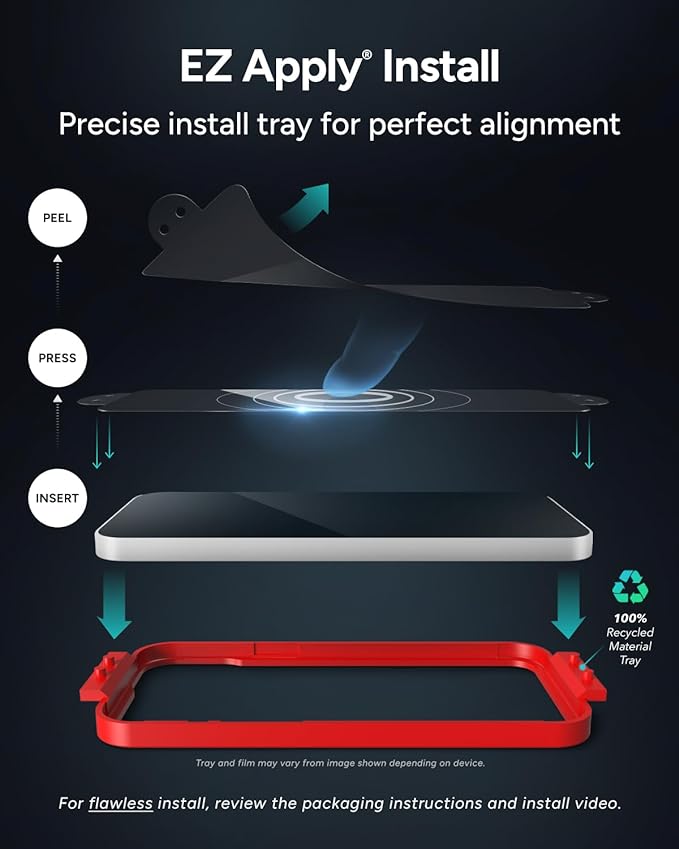 ZAGG InvisibleShield Glass Elite iPhone 15 Plus Screen Protector - 5X Stronger with Reinforced Edges, Scratch & Smudge-Resistant Surface, Easy to Install