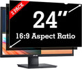 [2 Pack] 24 Inch Privacy Screen Filter for Widescreen 16:9 Monitor | Privacy Shield | Anti-Glare | Anti-Blue light Protector | Eye Protection | Computer Security Private Filter