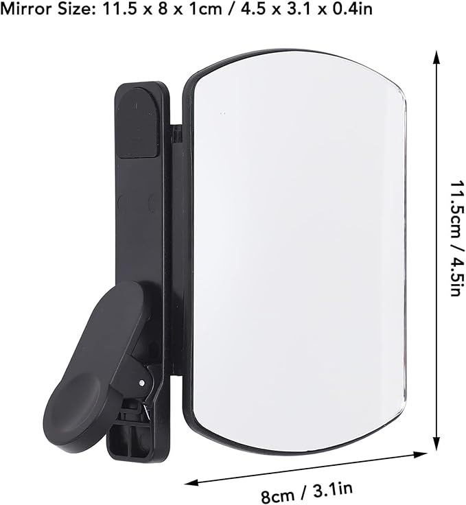 Mirror Effect Lens - Capture Stunning Reflections Instantly, Smartphone Camera Mirror Reflection Clip Kit, Adjustable HD Glass Smartphone Photography Flip Mirror, for Travel Photography (Black-2Pcs)