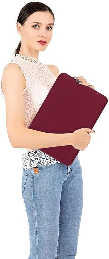 MOSISO Laptop Case 16 inch, 15-15.6 inch Laptop Sleeve Bag Compatible with MacBook Pro 16 inch, HP, Acer, Dell, Lenovo, ASUS Notebook, Neoprene Computer Sleeve Bag with Small Case, Red