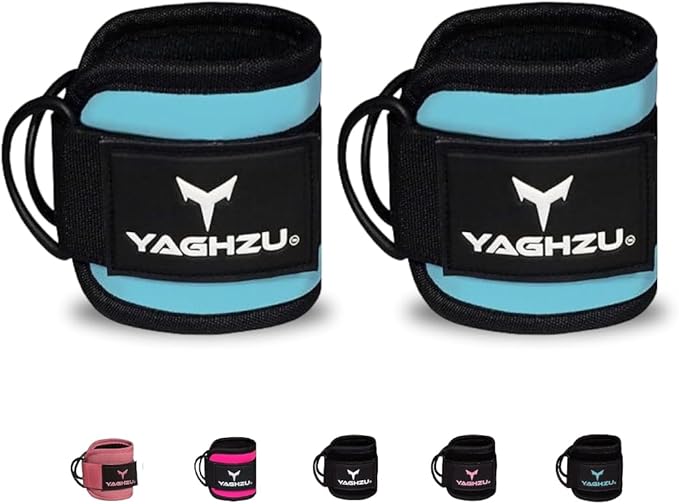 Ankle Straps for Cable Machines Women - Adjustable Gym Ankle Strap for Cable Machine, Neoprene Padded Cable Straps, Durable Leg Strap with Cable Cuff, Glute Kickback Ankle Strap with D Rings