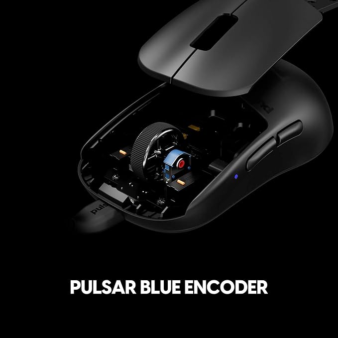 Pulsar Gaming Gears X2H Wired Gaming Mouse, Ultra Lightweight 1.8 oz (51g), Symmetrical, Optical Switch, 26000 DPI, Motion Sync, PAW3395 Sensor (Medium, Wired, Black)