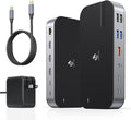 Laptop Docking Station,16 in 1 Docking Station USB C Docking Triple Monitor,USB C Dock Station with 3 HDMI,PD 100W, USB 3.1/3.0/2.0,RJ 45 Ethernet,SD/TF,Audio for Dell/Lenovo（Including Charging）