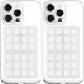 Anteel MAX Silicone Suction Phone Case Adhesive Mount, Upgraded Super Strong Grip, Durable, Easy to Use, Hands-Free Sticky Phone Holder for Selfies, Tiktok Videos, 2.56"x3.94" (TP&TP)