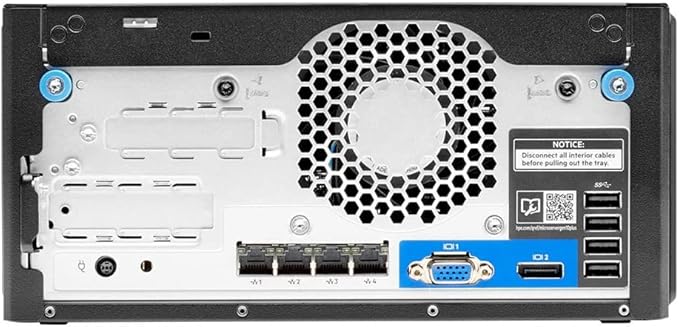Hewlett Packard Enterprise HPE ProLiant MicroServer Gen10 Plus v2 Ultra Micro Tower Server, Xeon E-2314 4-Core 2.8GHz, 32GB DDR4 Memory, 16TB SSD Storage, iLo, Windows Server 2022 Standard