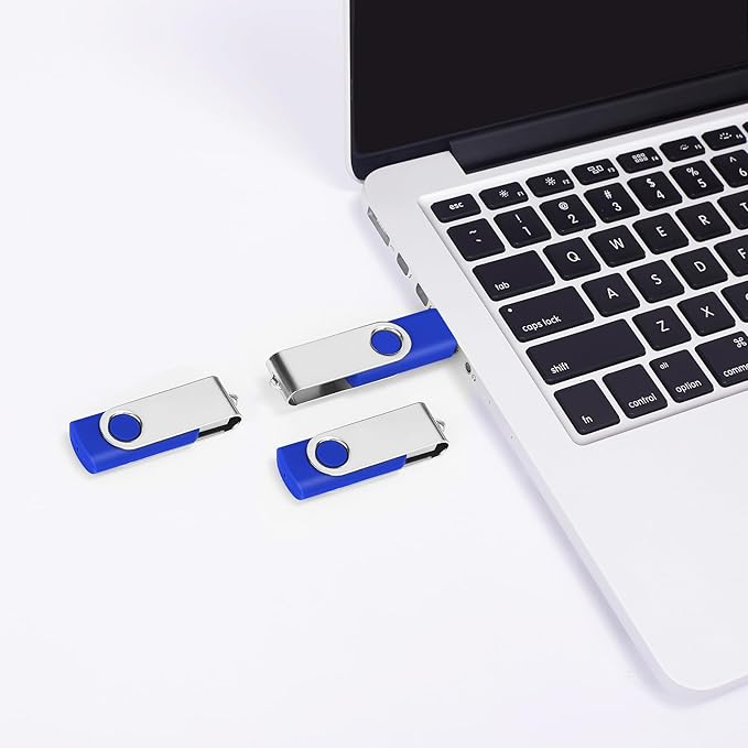 128MB Bulk Flash Drives 100 Pack EASTBULL USB 2.0 Flash Drives Pack Thumb Drives Bulk USB Drive Bulk for Storage (Blue 100Units)