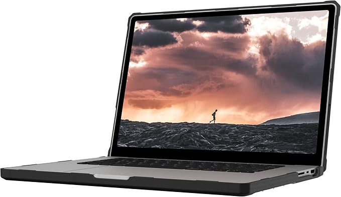 URBAN ARMOR GEAR UAG Designed for MacBook Pro 16 inch Case 2023-2024 M4 M3 Max/Pro (A2991 A3403 A3186) Rugged Lightwieght Touch ID Military Grade Dropproof Plyo Laptop Cover, Translucent Clear Ice