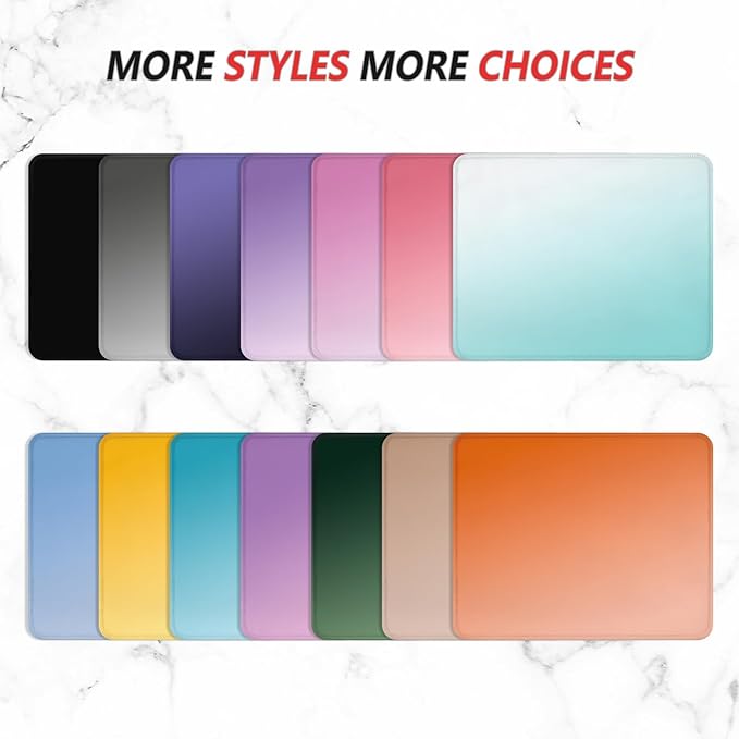 ITNRSIIET Mouse Pad Non-Slip Rubber Base Smooth Surface Stitched Edges Waterproof Durable Compatible with All Mice for Office & Gaming, Desk Accessory, 10.2x8.3x0.12 inch, Rose Gradient
