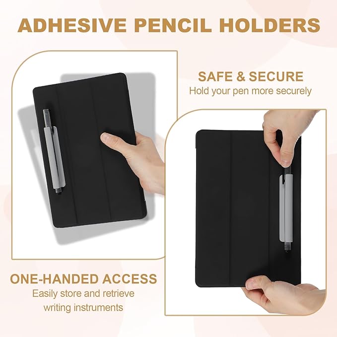 PATIKIL 2 Pcs Adhesive Pencil Holders, 105mm Long Universal Pencil Clip Silicone Pen Holder Office Pen Organizer for Desk Wall Clipboard Notebook Tablet Case Stylus, Green