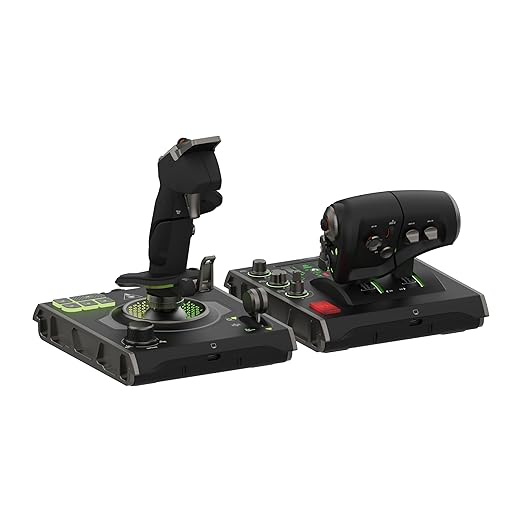 Turtle Beach VelocityOne Flightdeck Universal HOTAS Simulation System Joystick & Throttle for Air & Space Combat Simulation For Windows 10 & 11 PCs – Touch Display & Buttons, 139 Programmable Controls