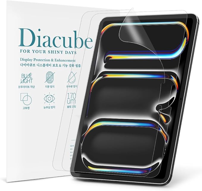 2-Pack Anti Glare Screen Protector with Blue Light Filter For iPad Pro 13 inch M4 2024, Anti-Glare Matte PET Film, Anti-Fingerprint, High Touch Sensitivity, Easy Installation