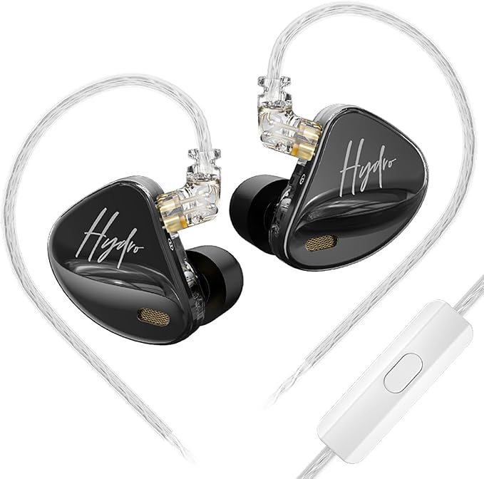 CCA Hydro in Ear Monitor Headphones with 4 Tuning Switches, 2DD 8BA Hybrid Driver Gaming Earbuds, HiFi Bass IEM Earphones for Musicians Singers Audio Engineers Audiophile Dj Drummers