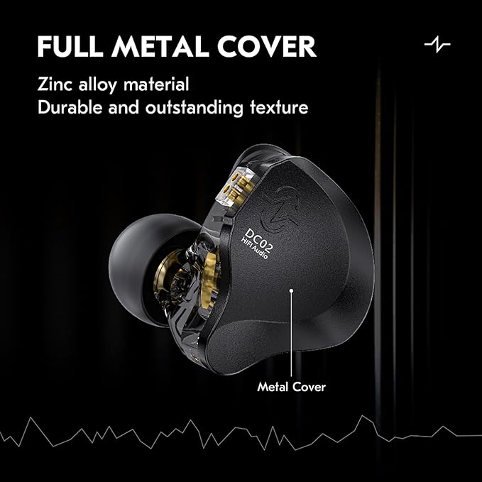 in Ear Monitor Headphones,CCZ DC02 Type-C IEM Earphone Dual Magnetic Circuit DD Wired Headphones,Professional Hifi Earphone,Stereo Sound Gaming Earbuds Headphone,CCZ In Ear Monitor for System
