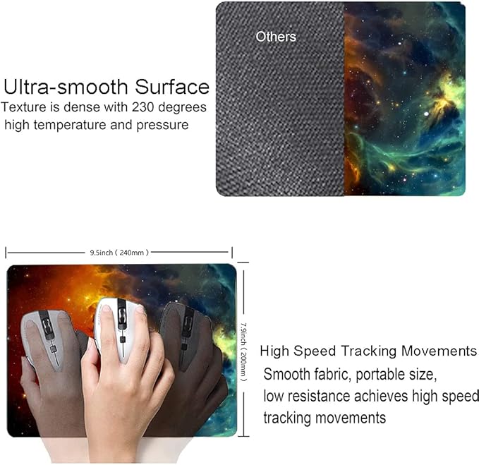 IMAYONDIA Square Galaxy Mouse Mat: Waterproof, Non-Slip, Cool Laptop & Computer Mouse Pad