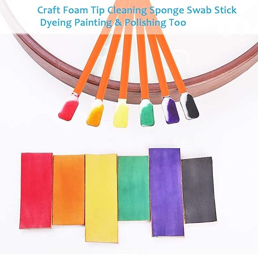 Wellgler's Cleaning Swab Kit,Multi-Purpose Foam Cleaning Swabs,for Printers, Inkjets, Cameras, Automotive, Optics, Sensors, Guns,Arts and Crafts, Automotive Detailing(orange100pcs)