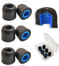 Small Earbuds Memory Foam Tips Fit 5mm-7mm Anti-Slip Isolation Noise Replacement Earbuds Tips for in-Ear Earphones with Storage Box