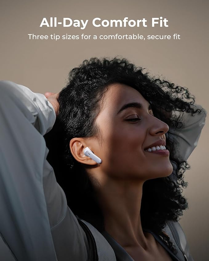 Wireless Earbuds, Ear Buds Active Noise Cancelling with Charging Case, 6.0 Bluetooth Earbuds with AI Clear Calls, 40H Playtime for Sports & Working, Stereo Sound Headphones for iPhone/Android/iPad