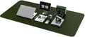 YSAGi Non-Slip Leather Desk Pad XL Size, Waterproof Laptop Computer Desk Keyboard Mat, Table Protector Blotter Mat, Large Mouse Pad for Office/Work/Home/Decor(Olive Green, 47.2" x 23.6")-No Band