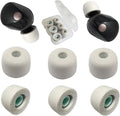 Memory Foam Eartips for Sony WF-1000XM5 Filter Screen Foam Tips for WF-1000XM5 WF-1000XM4 Earbuds Case, 3 Pairs Large Gray