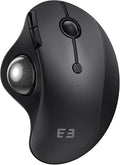 seenda Wireless Trackball Mouse Ergonomic - Bluetooth Rollerball Mouse Rechargeable, Multi Devices Connection Thumb Control Mice Compatible for Mac/Android/Windows Computers - Black