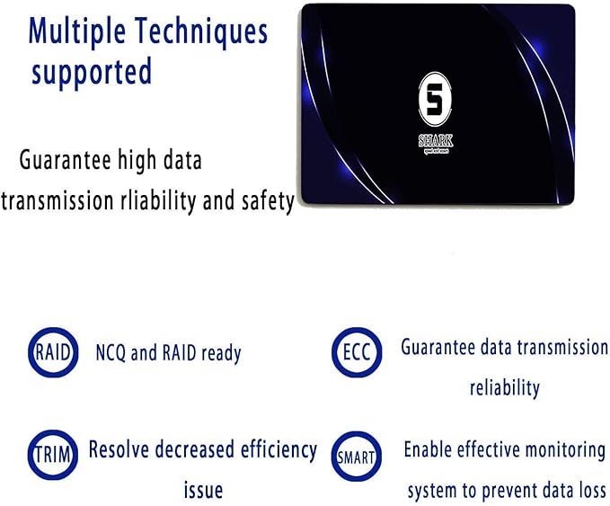 Dogfish Shark SSD 2.5 SATA III 64GB High Performance Internal Solid State Drive for Desktop Laptop 5 Unit Package Pack [64GB(5 Packs),2.5-SATA3]