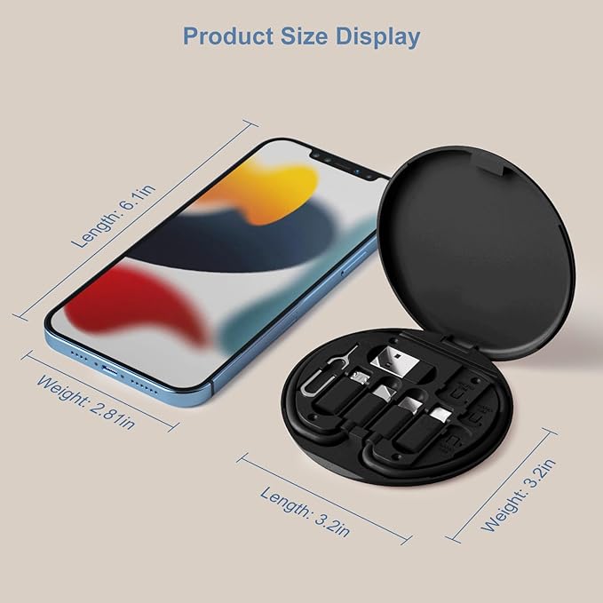 USB C to USB Adapter, USB-C Adapter Kit Contains Multiple OTG Adapters for Type C Male, USB A to C Male Cable, Micro USB to Type C, Equipped with SIM Extractor and Phone Stand