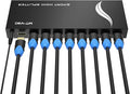MT-VIKI 4K 1x8 HDMI Splitter 1 in 8 Out, 8 Port Powered HDMI Splitter Multi Monitor Outputs 3D 4Kx2K@30Hz for Projector, HDTV