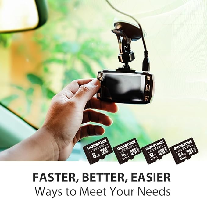 GIGASTONE 32GB 10-Pack Micro SD Card, Full HD Video, Surveillance Security Cam Action Camera Drone, 90MB/s Micro SDHC UHS-I U1 C10 Class 10