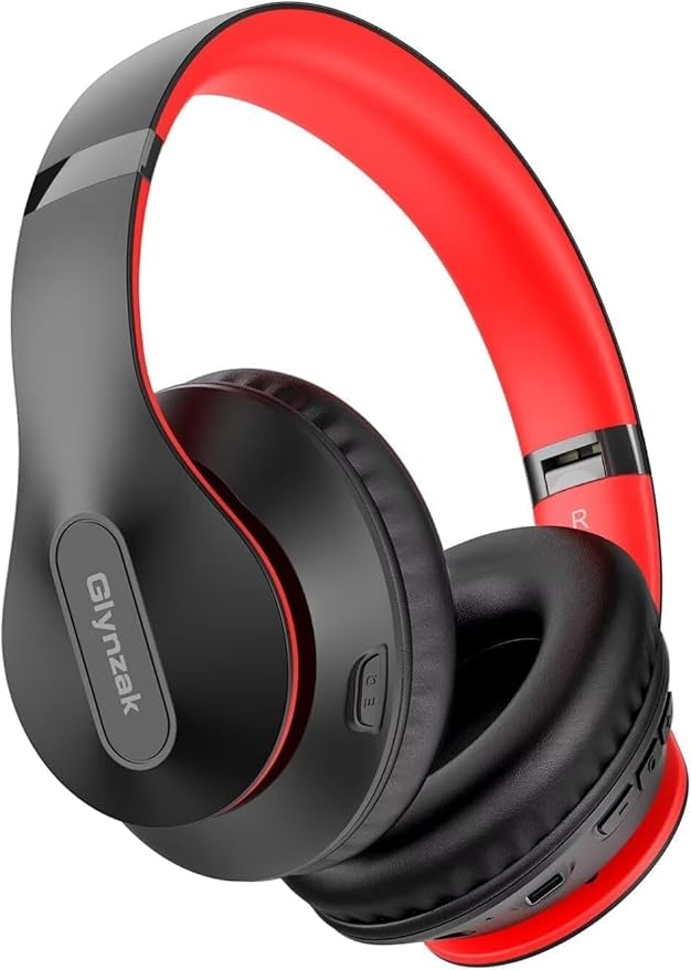 Wireless Bluetooth Headphones Over Ear 65H Playtime HiFi Stereo Headset with Microphone and 6EQ Modes Foldable Bluetooth V5.3 Headphones for Travel Smartphone Computer Laptop